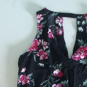 Black Floral Shift Dress